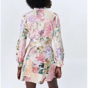 Moroccan Zara Linen Parrot Button Up Dress Size S